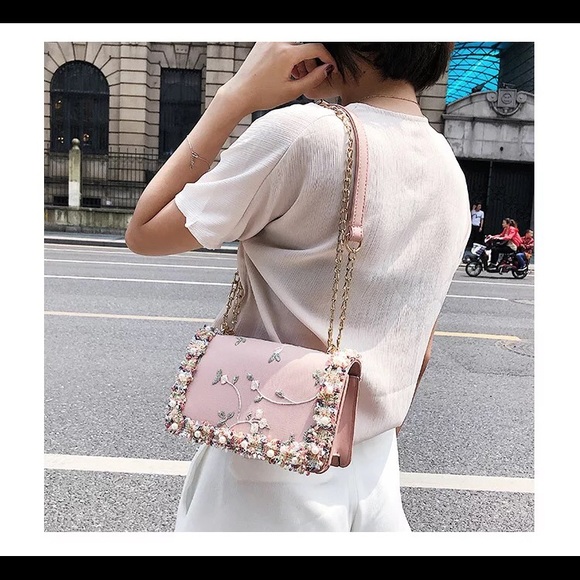 Ladies Square Flower Shoulder hand bag (Brand new) - Picture 7 of 7